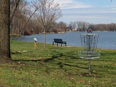Disc Golf Hole at Lucerne Park Overlooking Pike Lake