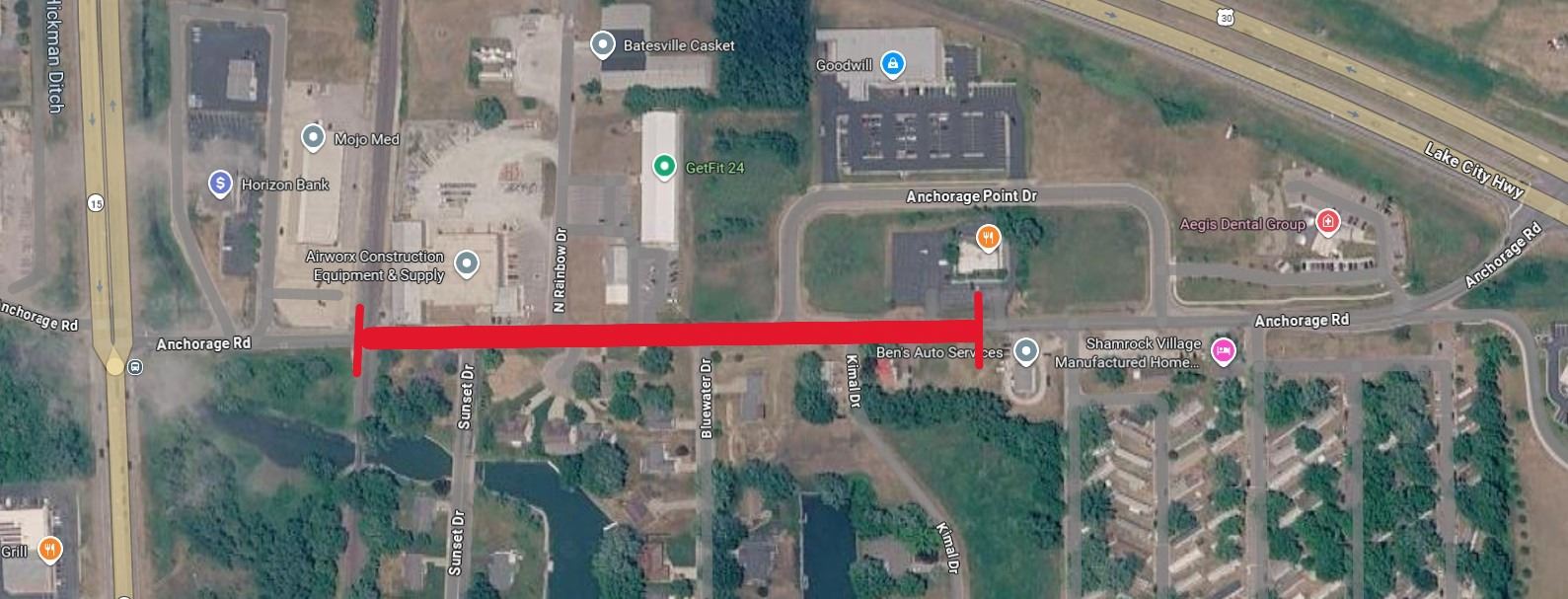 Anchorage Road Closure - March 16 Markup